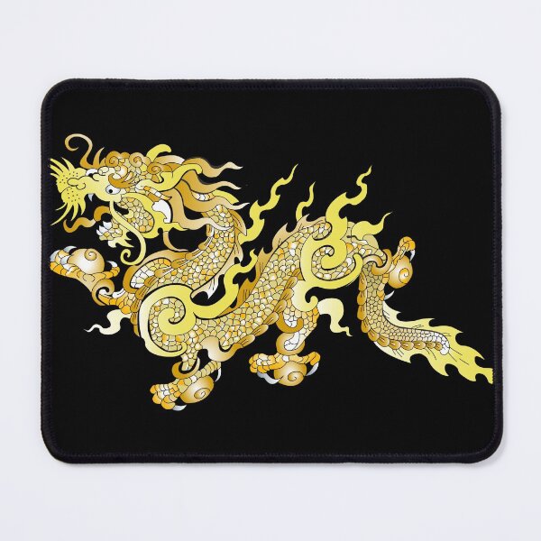 Item preview, Bhutanese Golden Dragon on Black from Old Flag designed and sold by OpenED360.