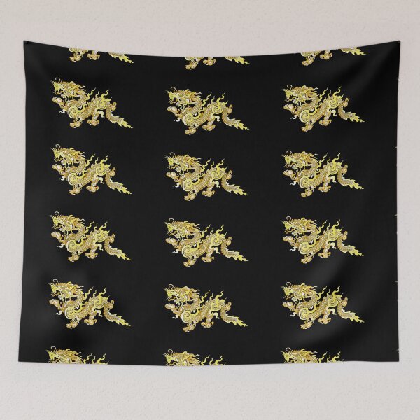 Item preview, Bhutanese Golden Dragon on Black from Old Flag designed and sold by OpenED360.