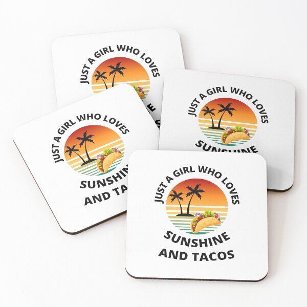 Item preview, Just a girl who loves sunshine and tacos designed and sold by BhavyaBathla.