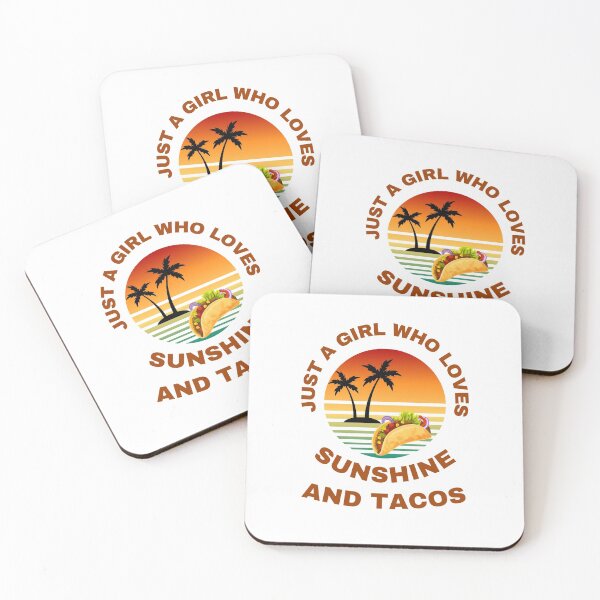 Item preview,  Just a girl who loves sunshine and tacos designed and sold by BhavyaBathla.