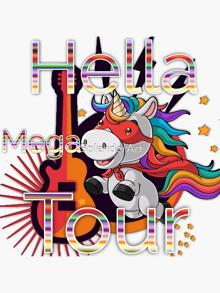 hella mega tour unicorn plush