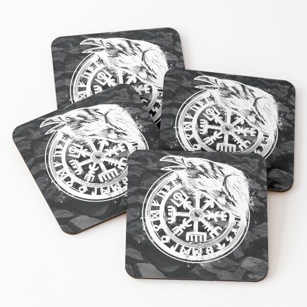 Item preview, Vegvisir with raven designed and sold by Midgardr.