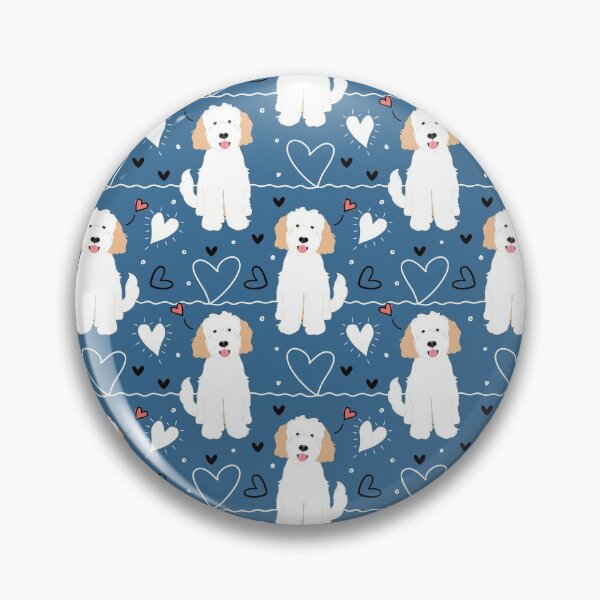 Item preview, LOVE White Cream Goldendoodle Dog designed and sold by Lulupainting.