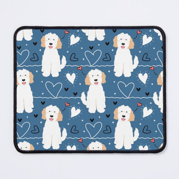 Item preview, LOVE White Cream Goldendoodle Dog designed and sold by Lulupainting.