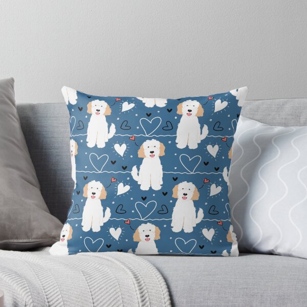 Item preview, LOVE White Cream Goldendoodle Dog designed and sold by Lulupainting.