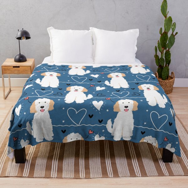 Item preview, LOVE White Cream Goldendoodle Dog designed and sold by Lulupainting.