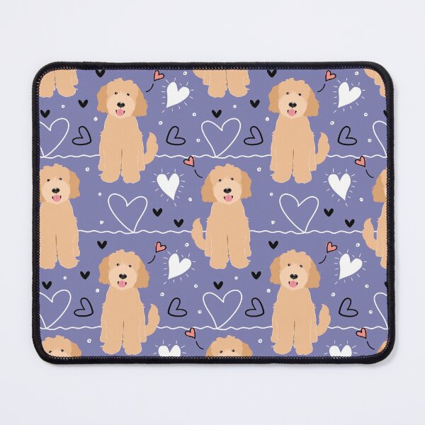 Item preview, LOVE Apricot Blonde Goldendoodle Dog designed and sold by Lulupainting.