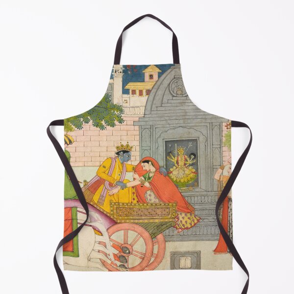 Item preview, Rukmini Elopes with Krishna designed and sold by HinduArtGallery.
