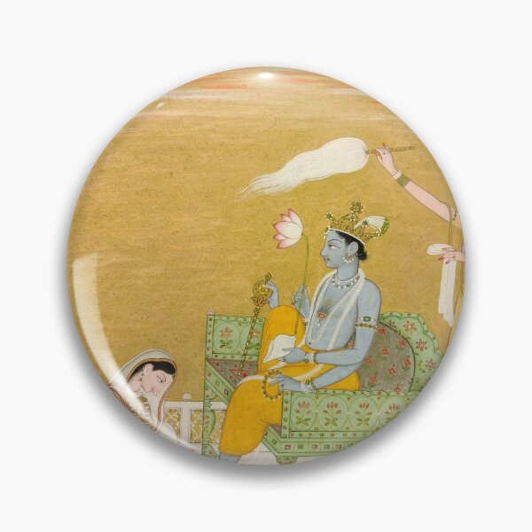 Item preview, Lakshmi massaging the foot of Vishnu designed and sold by HinduArtGallery.