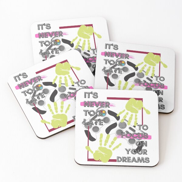 Item preview, it's never too late,to focus on your dreams designed and sold by Amusingo Merch.