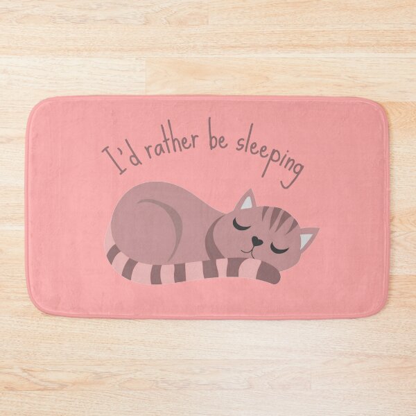 Item preview, I'd rather be sleeping | cat lover  designed and sold by SilkSpot.