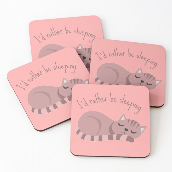 Item preview, I'd rather be sleeping | cat lover  designed and sold by SilkSpot.