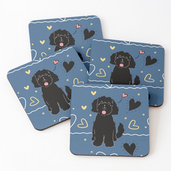 Item preview, LOVE Black Goldendoodle Dog designed and sold by Lulupainting.