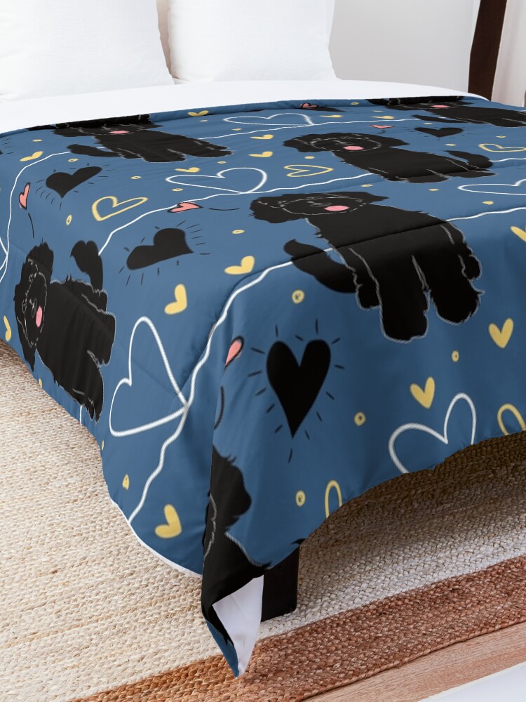 Alternate view of LOVE Black Goldendoodle Dog Comforter