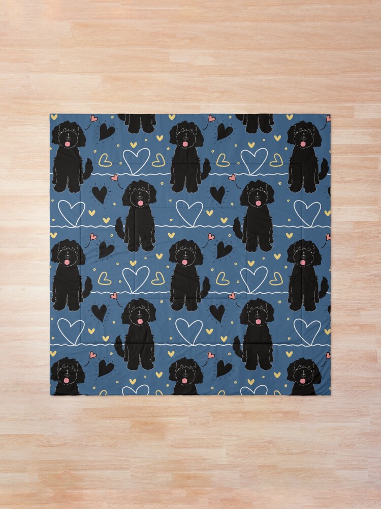 Alternate view of LOVE Black Goldendoodle Dog Comforter