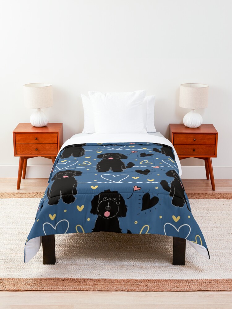 Alternate view of LOVE Black Goldendoodle Dog Comforter