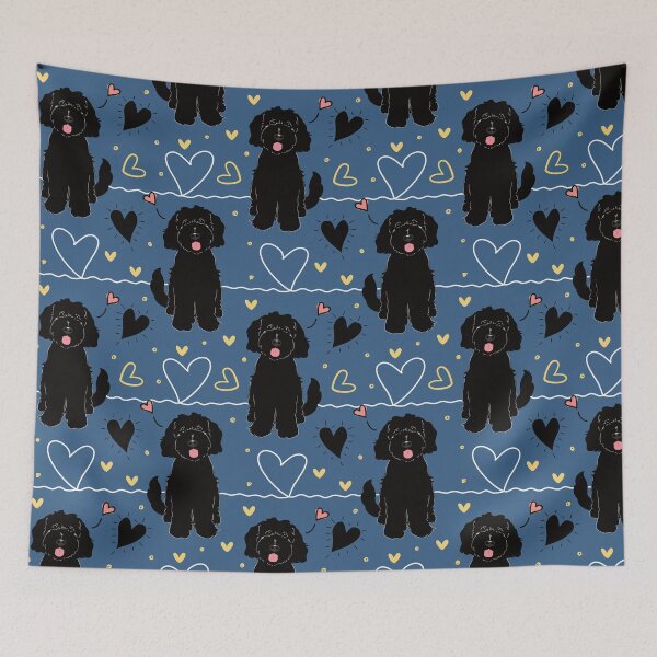 Item preview, LOVE Black Goldendoodle Dog designed and sold by Lulupainting.
