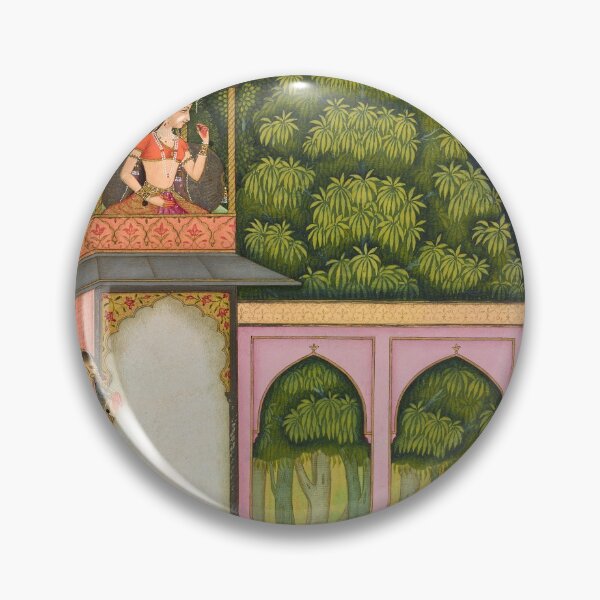 Item preview, Krishna Approaches Radha designed and sold by HinduArtGallery.