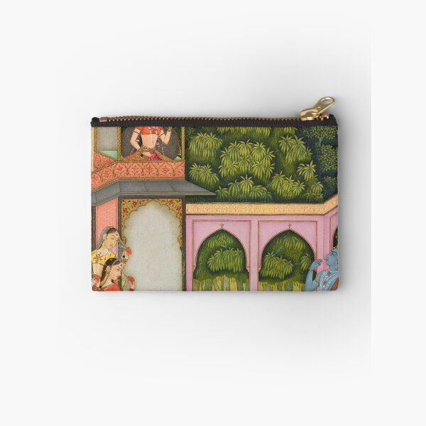 Item preview, Krishna Approaches Radha designed and sold by HinduArtGallery.