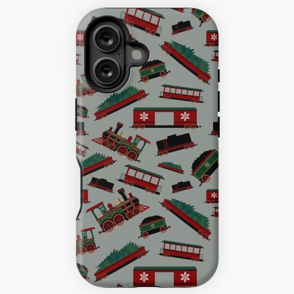 Christmas Tree Holiday Train iPhone Tough Case
