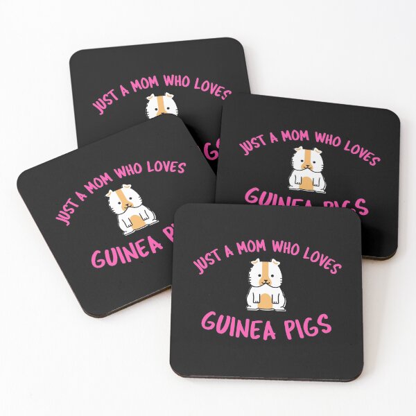 Item preview, Just A Mom Who Loves Guinea Pigs -funny cavy design in pink text designed and sold by katiekendall.