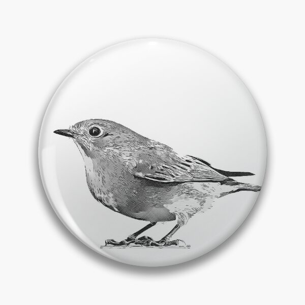 Item preview, Eastern Bluebird Female Black and White designed and sold by KxNation.