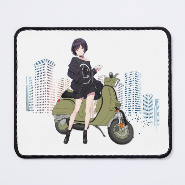 Item preview, Anime girl with scooter at city view (2) designed and sold by yudha2733.