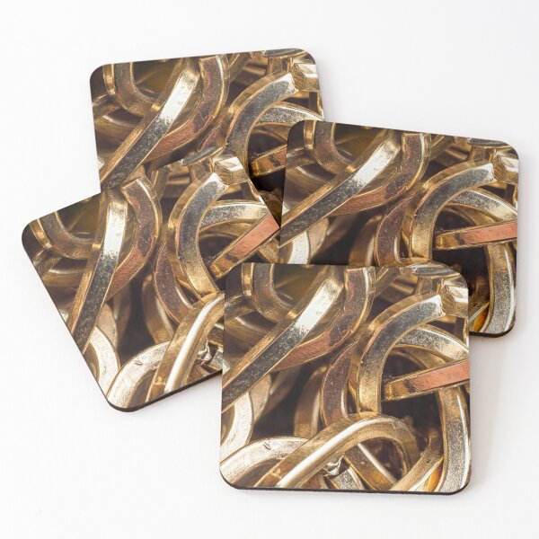 Item preview, Solid Gold Links  3D Gold Chain Looks great on clothing apparel. designed and sold by Abstractdiva.