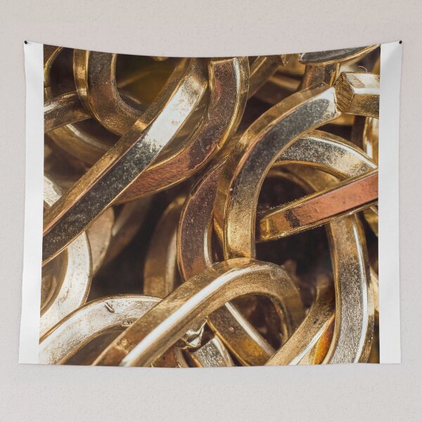 Item preview, Solid Gold Links  3D Gold Chain Looks great on clothing apparel. designed and sold by Abstractdiva.