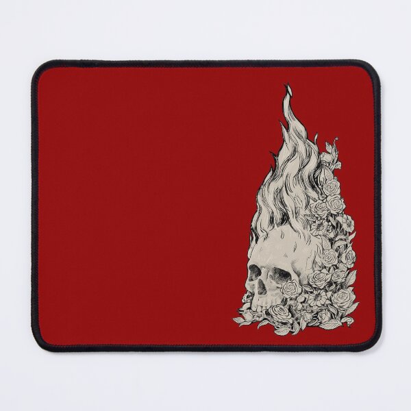 Item preview, Flaming Skull with Flowers  designed and sold by Artaxias_Designs.