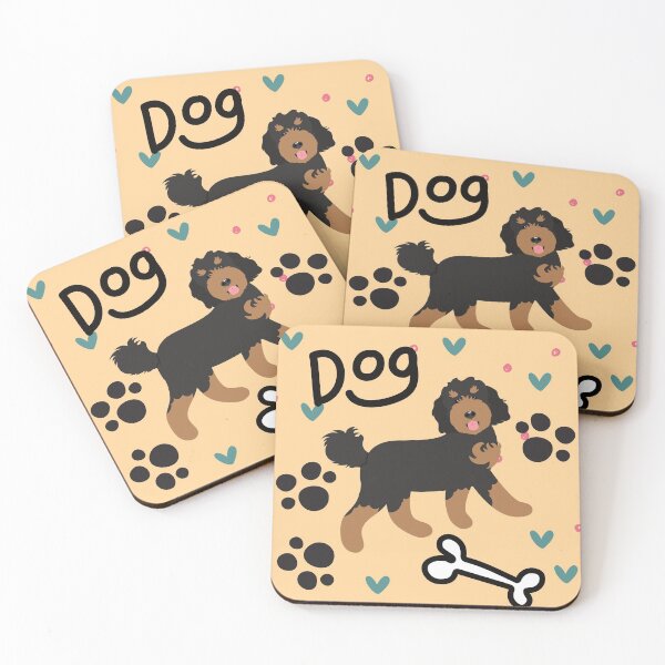 Item preview, Cute Phantom Black Goldendoodle Dog designed and sold by Lulupainting.