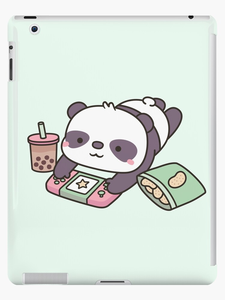 Cute Little Panda Gamer With Headphones iPad Case & Skin for Sale by  rustydoodle