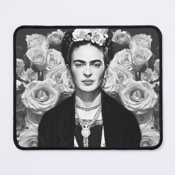 Item preview, Frida Khalo "pop" portrait - bn with white roses  - digital paint by Iona Art Digital designed and sold by IonaArtDigital.