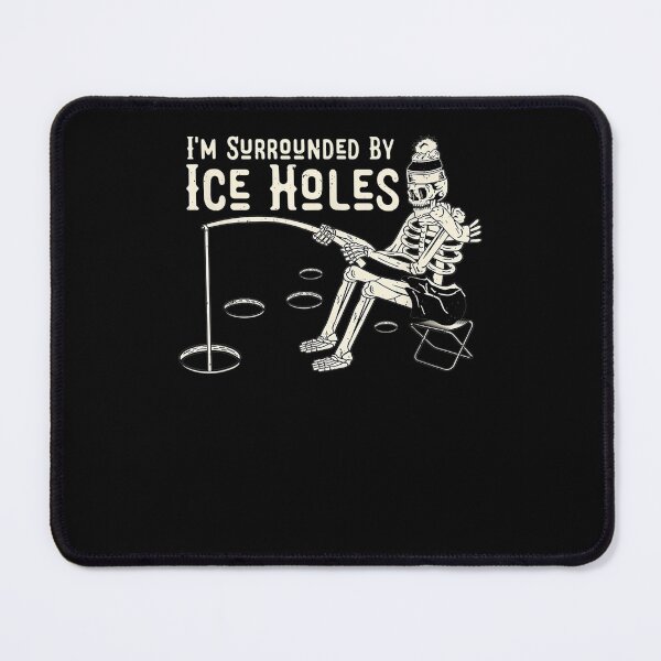 Item preview, Surrounded Holes Winter Fishing Skull designed and sold by donnagia.