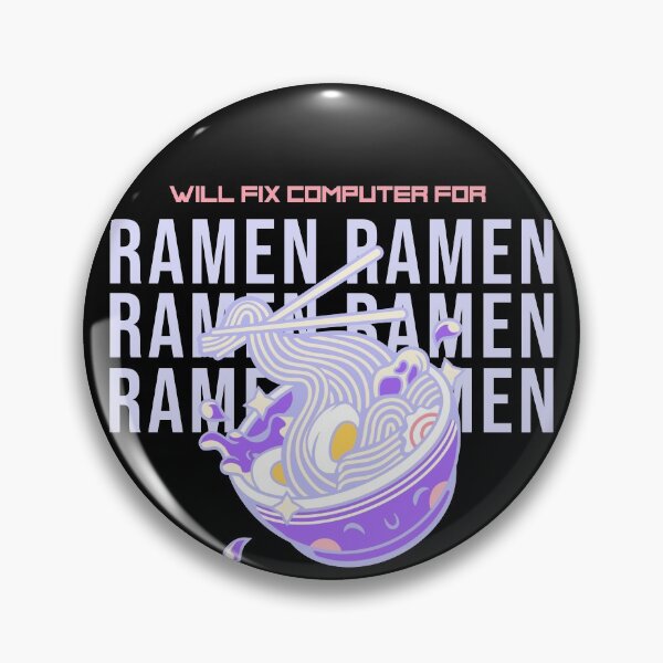 Item preview, Will fix computer for ramen - programmer - nerd culture- purple, peach, yellow and black designed and sold by hasbeenz.