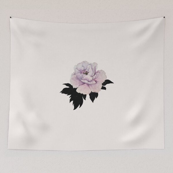 Item preview, pink peony in ink and watercolor designed and sold by mooonhannah.