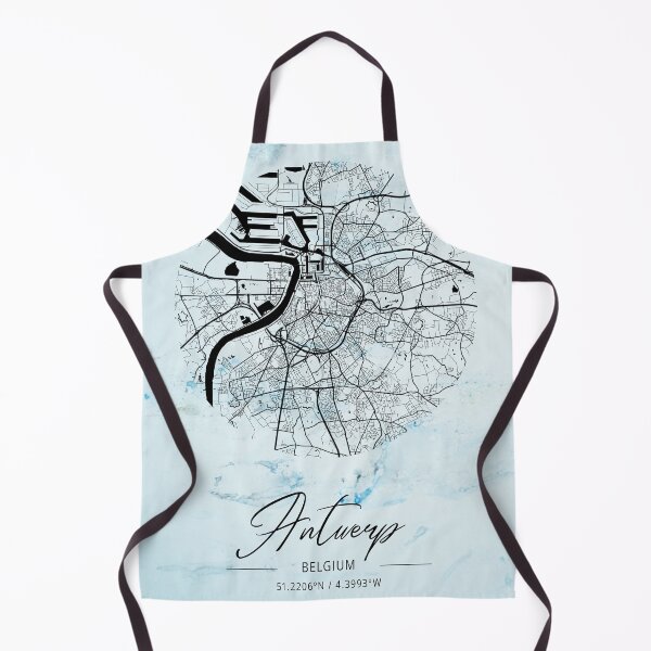 Item preview, Antwerp - Belgium Alpha Watercolor Map designed and sold by WatercolorMap.