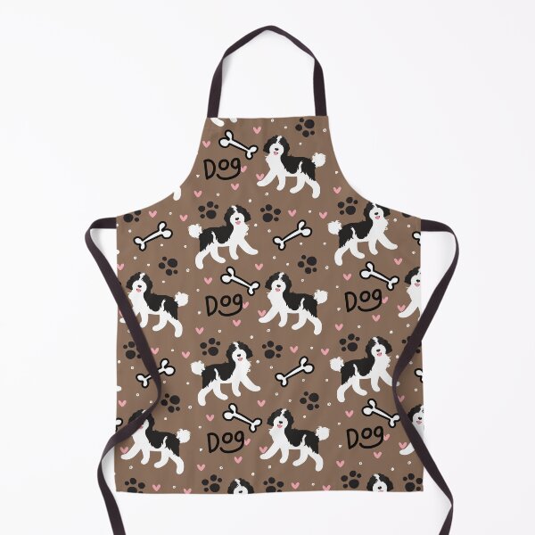 Item preview, Cute Black and White Goldendoodle Dog designed and sold by Lulupainting.