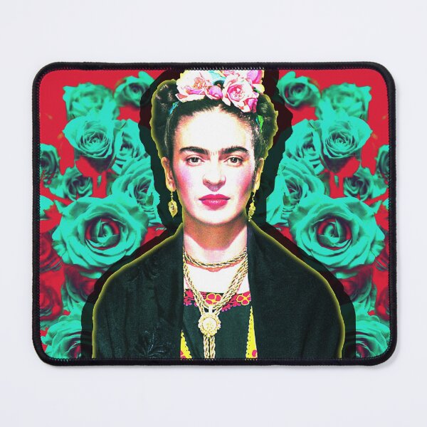 Item preview,  Frida Khalo "pop" portrait - with green roses  - digital paint by Iona Art Digital designed and sold by IonaArtDigital.