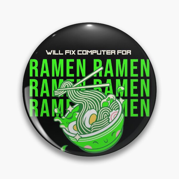 Item preview, Will fix computer for ramen - programmer - nerd culture- green, peach, yellow and black designed and sold by hasbeenz.