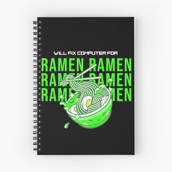 Item preview, Will fix computer for ramen - programmer - nerd culture- green, peach, yellow and black designed and sold by hasbeenz.