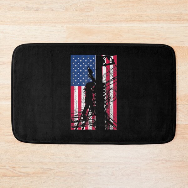 Item preview,  Patriotic Lineman American Flag Electric Cable Gift designed and sold by donnagia.