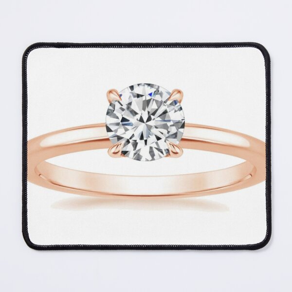 #Engagement #ring #yellow #gold diamond Mouse Pad