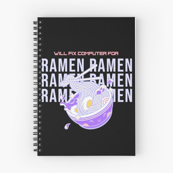 Item preview, Will fix computer for ramen - programmer - nerd culture- purple, peach, yellow and black designed and sold by hasbeenz.