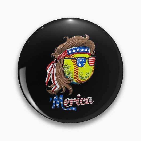 Item preview,  Kids Softball Mullet July American Flag Merica Girls designed and sold by dianev79.