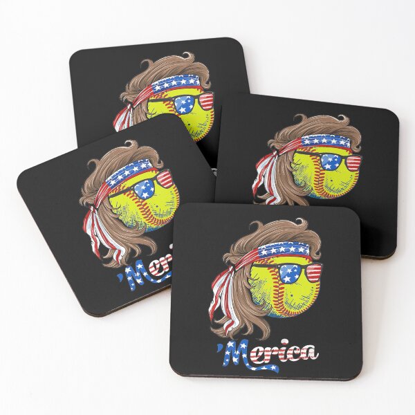 Item preview,  Kids Softball Mullet July American Flag Merica Girls designed and sold by dianev79.