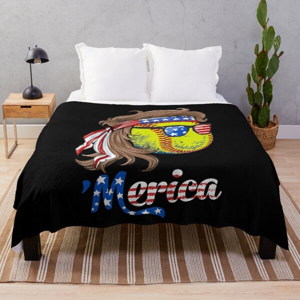 Item preview,  Kids Softball Mullet July American Flag Merica Girls designed and sold by dianev79.