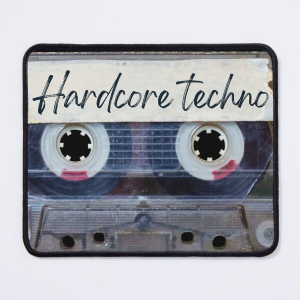 Aperçu de l'œuvre Best of Hardcore Techno Music Songs Style Cassette Old School créée et vendue par Thestarrysky.