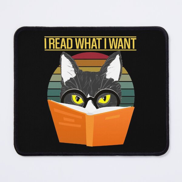 Item preview, Vintage I Read What I Want Funny Cat Reading A Book designed and sold by johnking2808.
