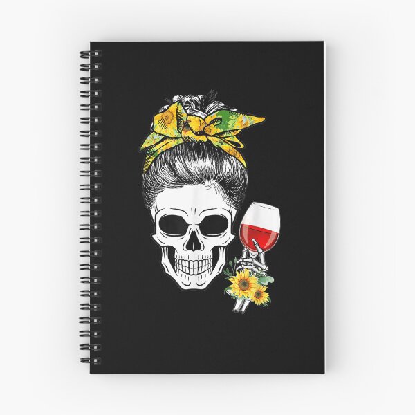 Item preview,  Sunflower Hippie Skeleton Skull Drinking Wine Mothers designed and sold by dianev79.